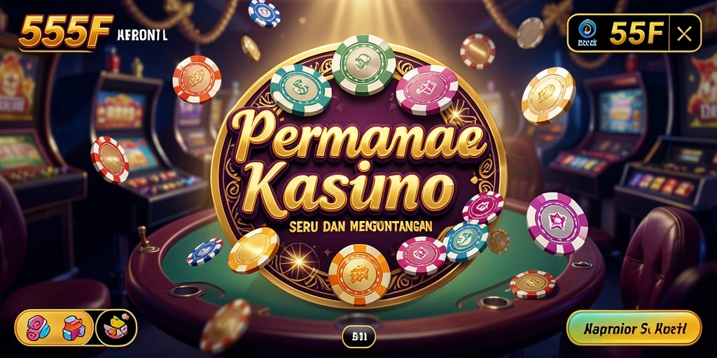 Tampilan interaktif gameplay Kasino di 555F yang mendebarkan.