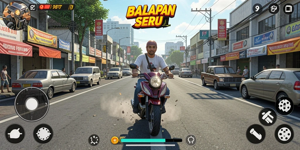 Tampilan gameplay Racing yang mendebarkan di 9ET.