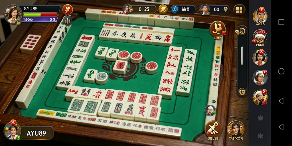 Tampilan gameplay AYU89 yang menakjubkan dan penuh tantangan Mahjong.