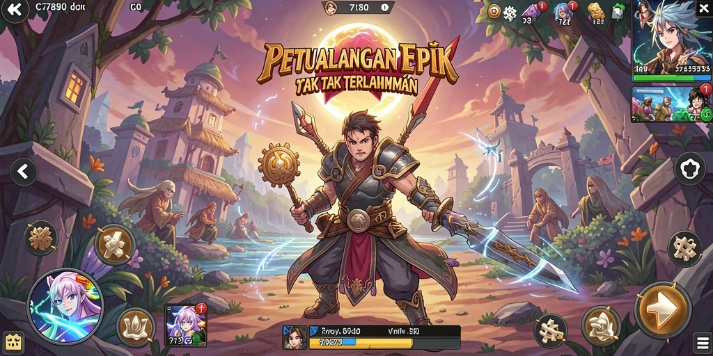 Screenshot C7890 menampilkan aksi karakter anime dalam pertarungan seru.