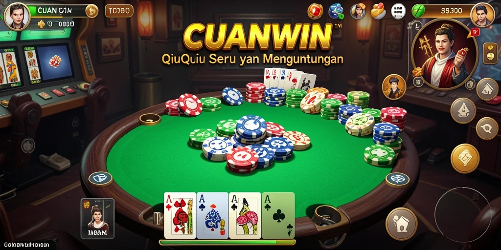 Tangkapan layar CUANWIN yang menunjukkan aksi gameplay QiuQiu yang menarik.