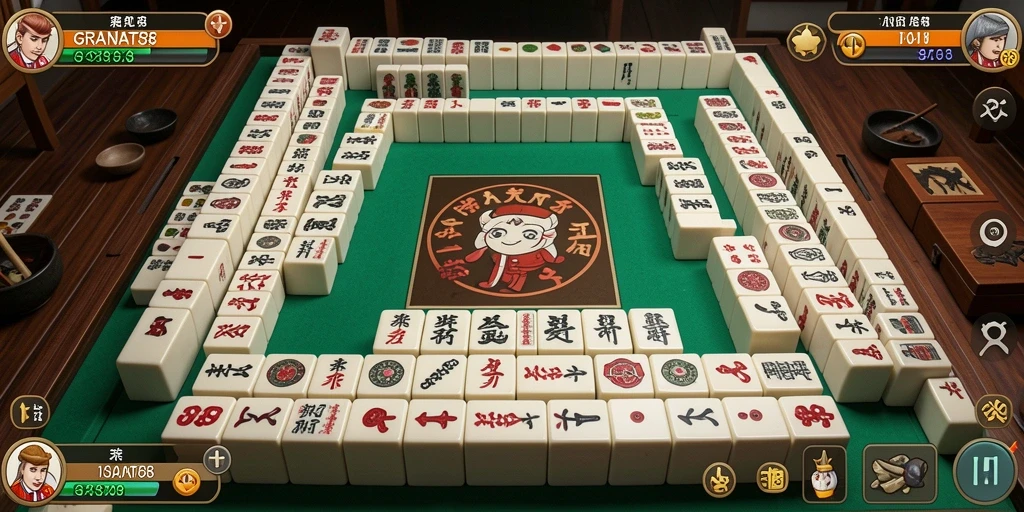 Tampilan gameplay menarik dari <strong>GRANAT88</strong> yang menggambarkan aksi Mahjong yang seru.