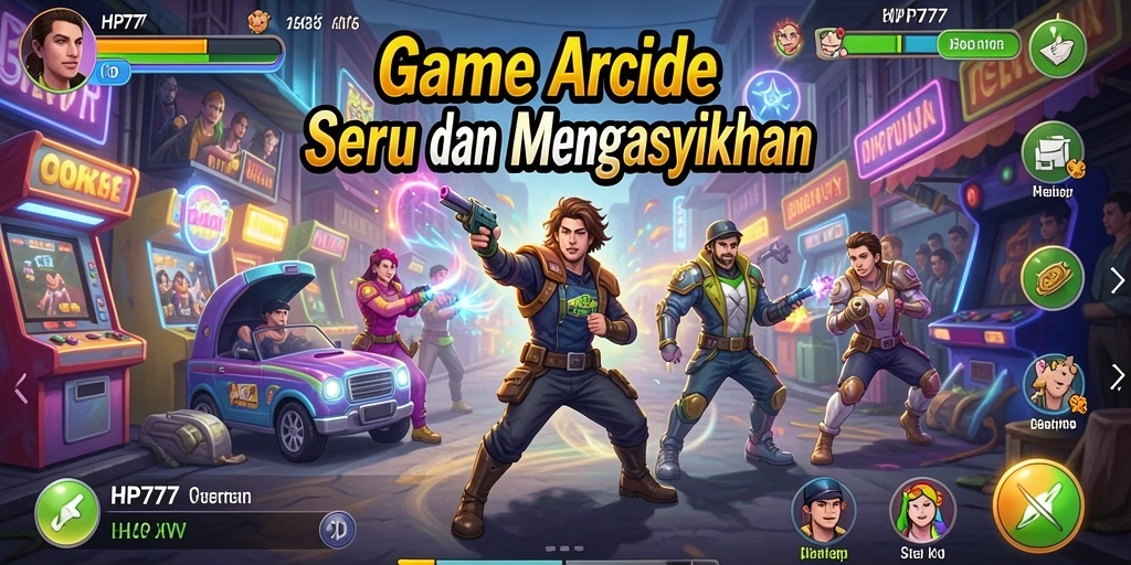 Tampilan gameplay seru dan penuh warna dari HP777.