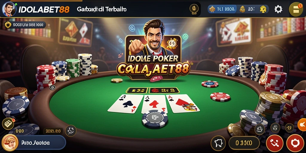 Tampilan gameplay Poker yang menarik dan imersif di IDOLABET88.