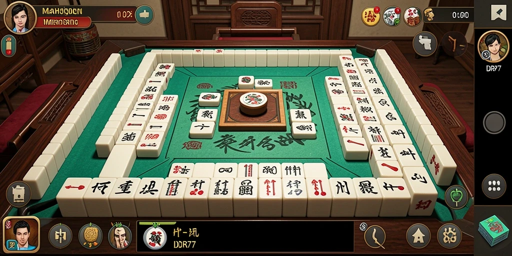 Screenshot permainan IDR77 menampilkan gameplay Mahjong yang seru dan menarik.