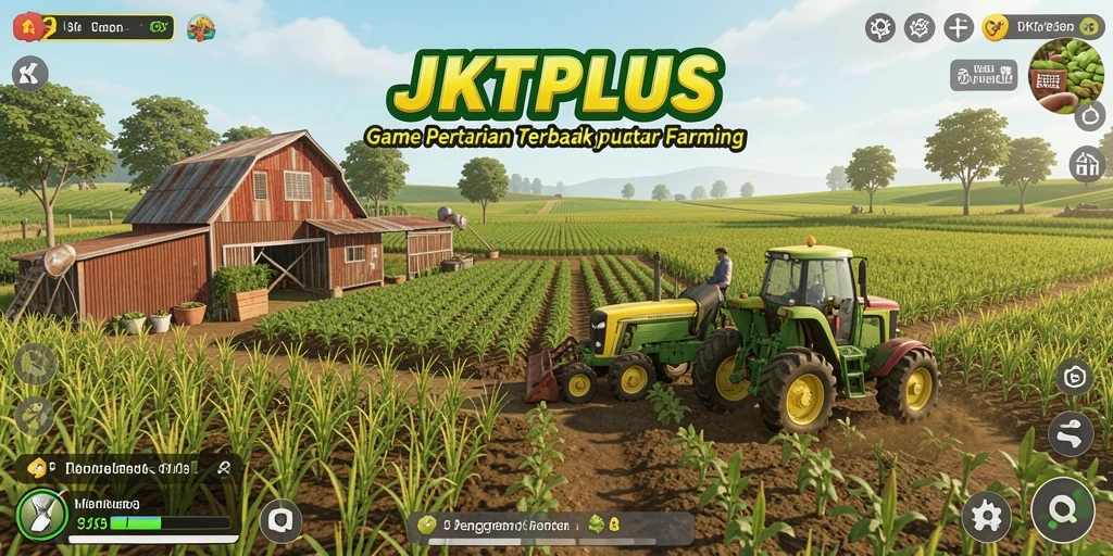 Tampilan menarik dari gameplay JKTPLUS dengan aktivitas pertanian yang dinamis.