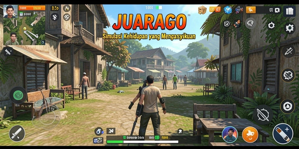 Tampilan gameplay JUARAGO dengan suasana interaktif yang seru.