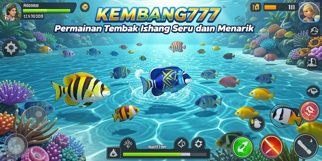 Tampilan gameplay KEMBANG777 yang penuh aksi menembak ikan.
