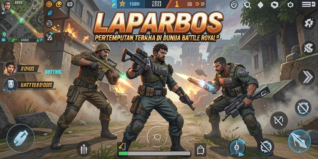 Tampilan gameplay LAPARBOS yang mendebarkan dalam pertempuran Battle Royale.