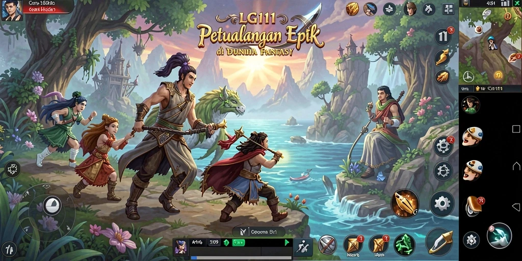 Screenshot gameplay LG111 menampilkan aksi petualangan yang mendebarkan.