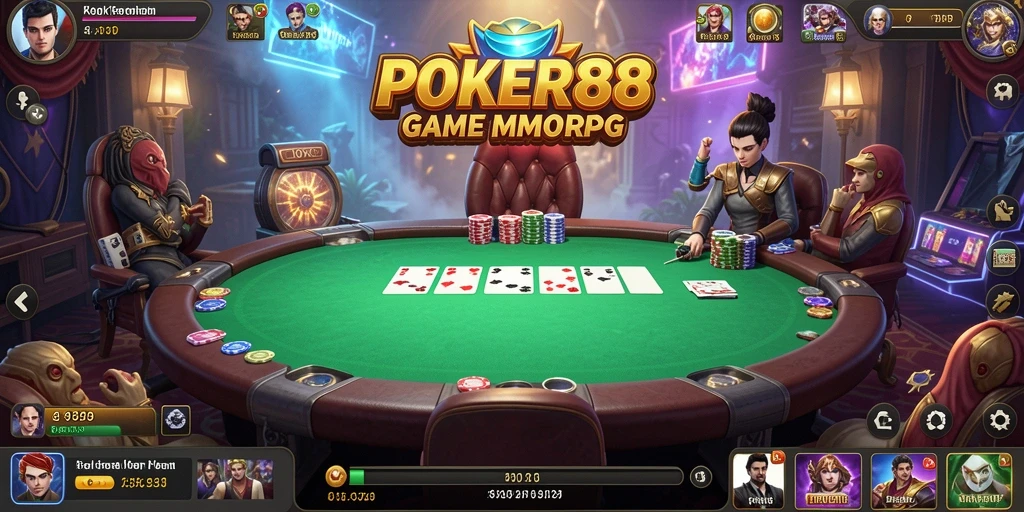 Tampilan menarik dari gameplay seru POKER88 dengan karakter dan lingkungan fantastis.