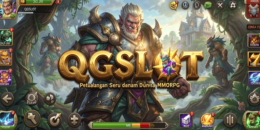 Screenshot menampilkan pertarungan seru dalam game MMORPG QQSLOT.