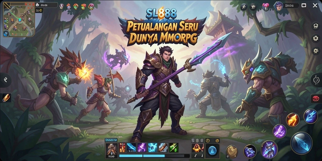 Tampilan gameplay menakjubkan dalam dunia MMORPG SL888.