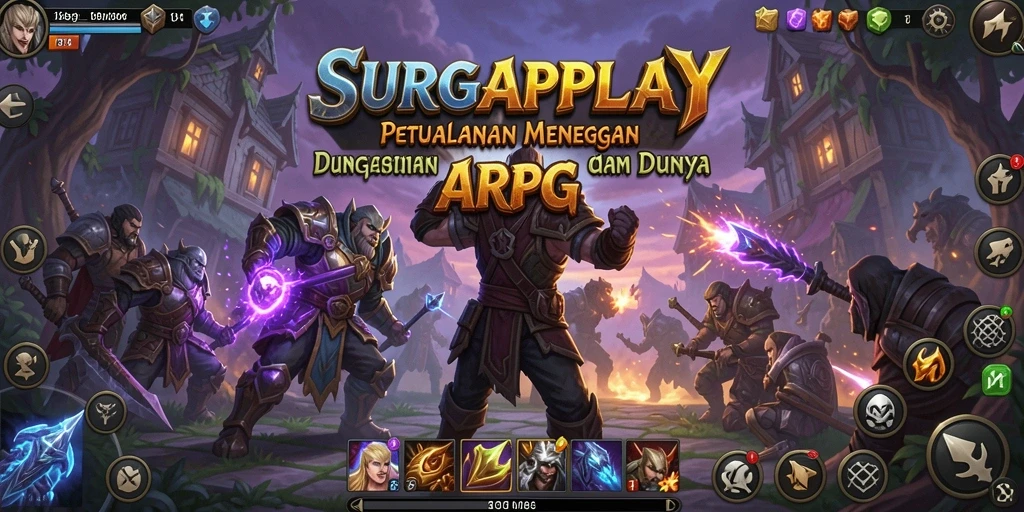 Screenshot utama SURGAPLAY menampilkan aksi pertempuran yang mendebarkan.