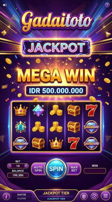 Tampilan utama aplikasi gadaitoto yang ramah pengguna.